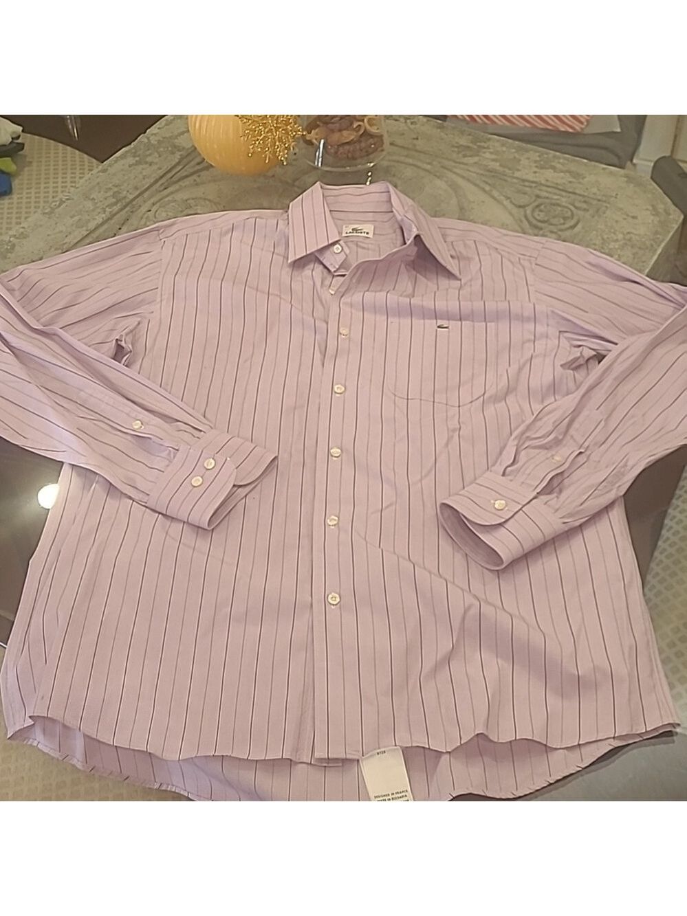 LACOSTE MEN'S CASUAL BUTTON DOWN SHIRT L/XL